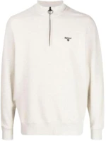 Barbour FW23 Solid Half-Zip Casual Sweatshirt White MOL0393BE11 Barbour FW23 Solid Half-Zip Casual Sweatshirt White MOL0393BE11