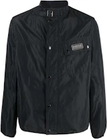 Barbour FW23 Solid Logo Patch Stand Collar Jacket Black MCA0821BK11 Barbour FW23 Solid Logo Patch Stand Collar Jacket Black MCA0821BK11