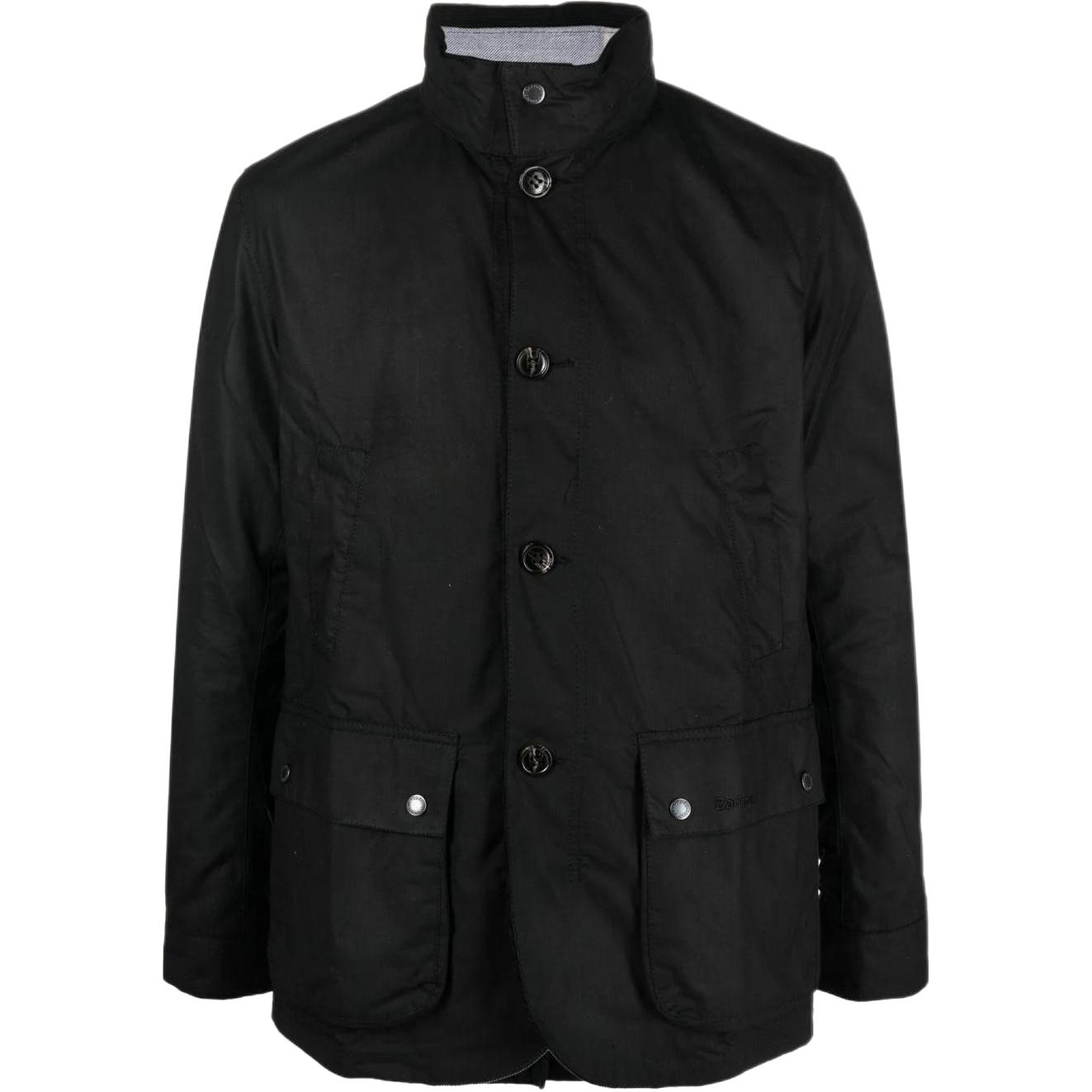 Barbour FW23 Waxed Jacket Black Long-Sleeve Button-Up Outerwear MWX1857BK71