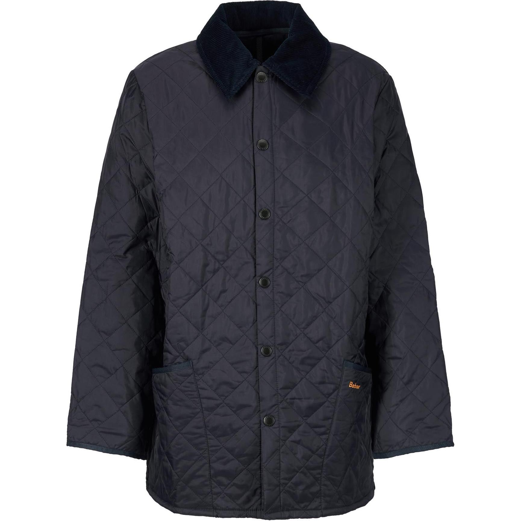 Barbour FW24 Navy Blue Single-Breasted Long-Sleeve Jacket MQU0001NY91