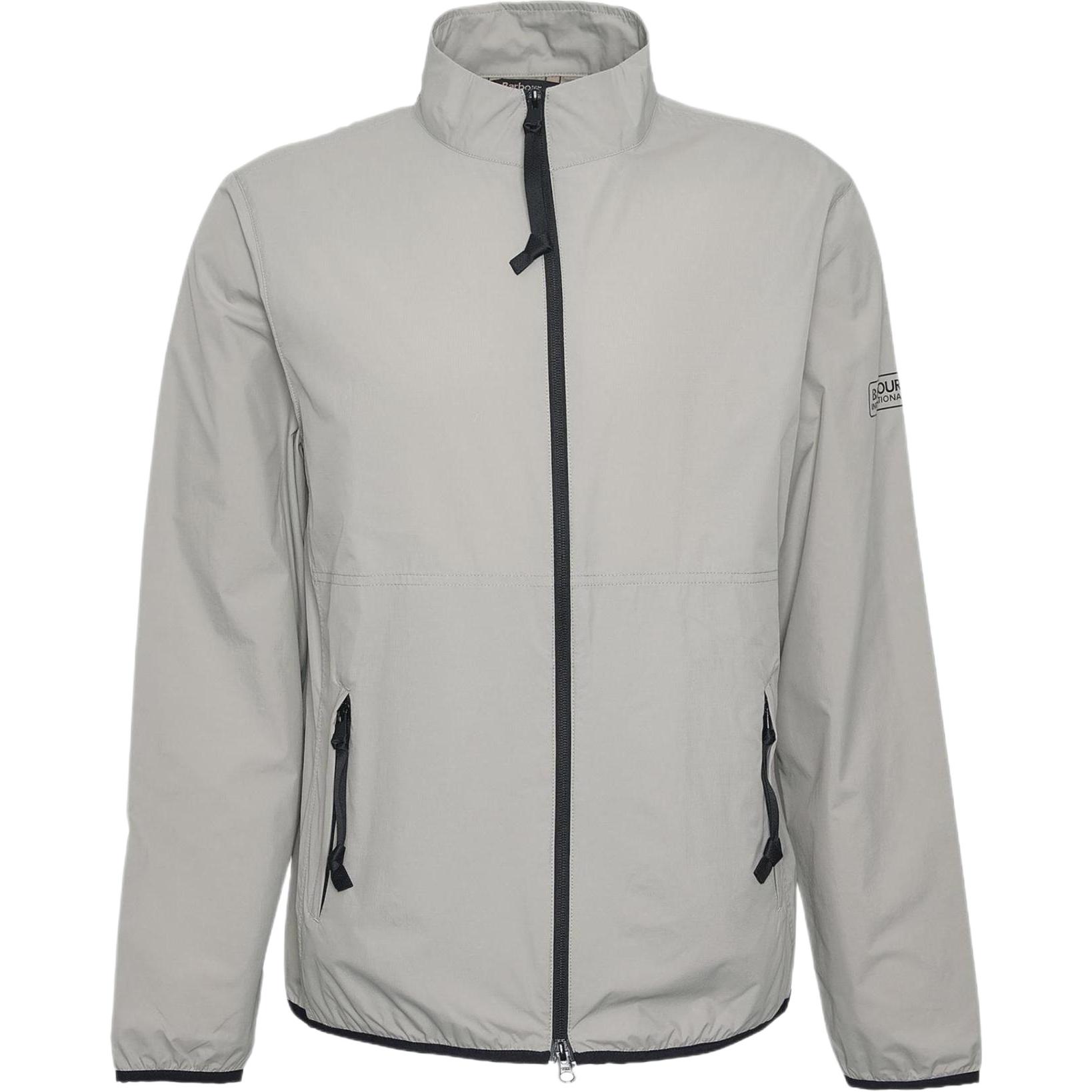 Barbour Gray Stand Collar Logo Zip-Up Jacket MCA0982ST31