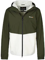 Barbour Green Color-Block Logo Print Hooded Zip Jacket MWB1056SG71 Barbour Green Color-Block Logo Print Hooded Zip Jacket MWB1056SG71