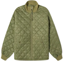 Barbour Green Solid Check Quilted Cotton Jacket MQU1779GN32 Barbour Green Solid Check Quilted Cotton Jacket MQU1779GN32
