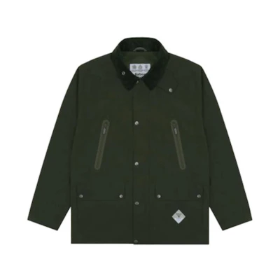 Barbour Green Solid Single-Breasted Collared Long Sleeve Jacket MSP0058SG51
