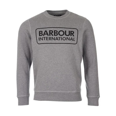 Barbour Grey Crewneck Sweatshirt with Letter Print Long Sleeves MOL0156GY57