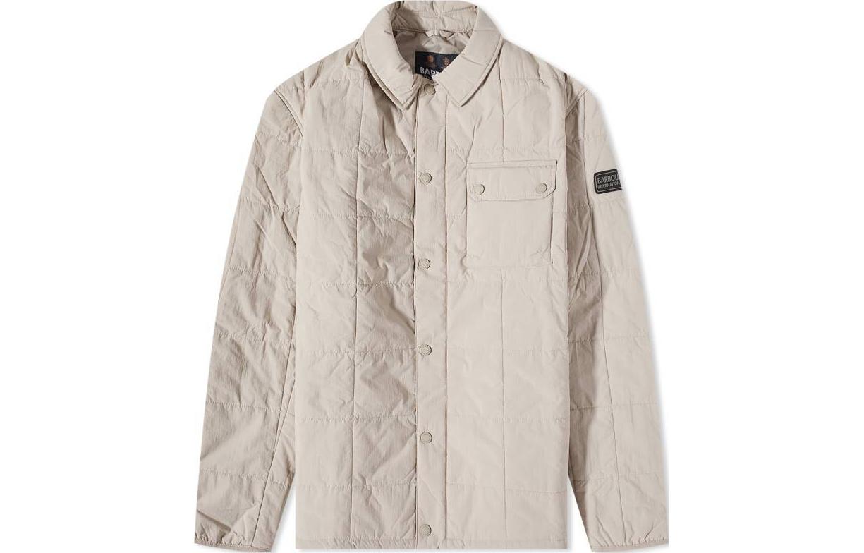 Barbour Grey Single-Breasted Loose-Fit Button-Up Jacket MQU1642ST31
