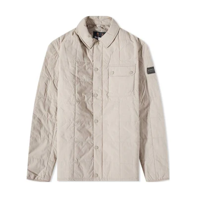 Barbour Grey Single-Breasted Loose-Fit Button-Up Jacket MQU1642ST31