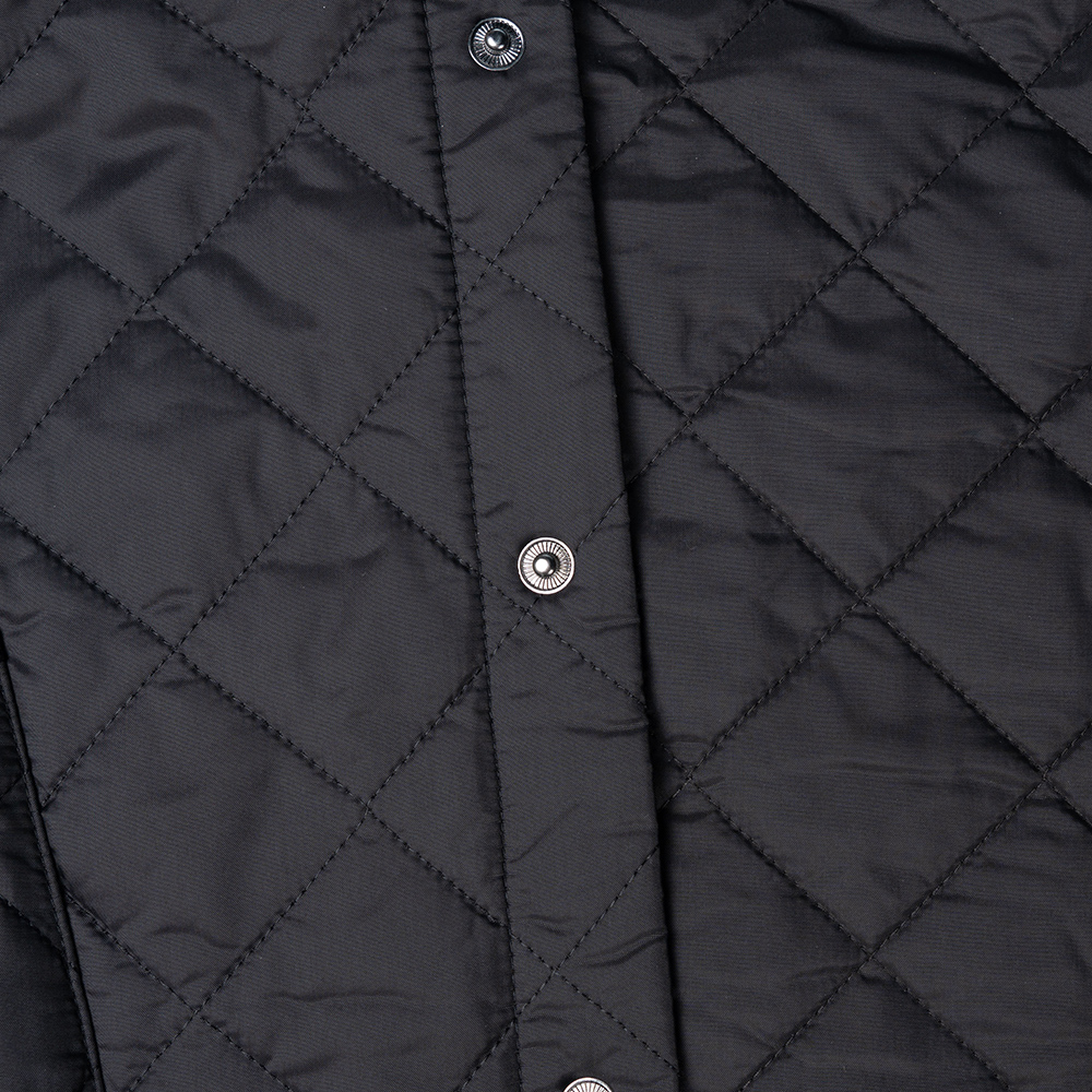 Cheap 巴伯尔经典黑色格纹翻领男士夹克 MQU0240BK11