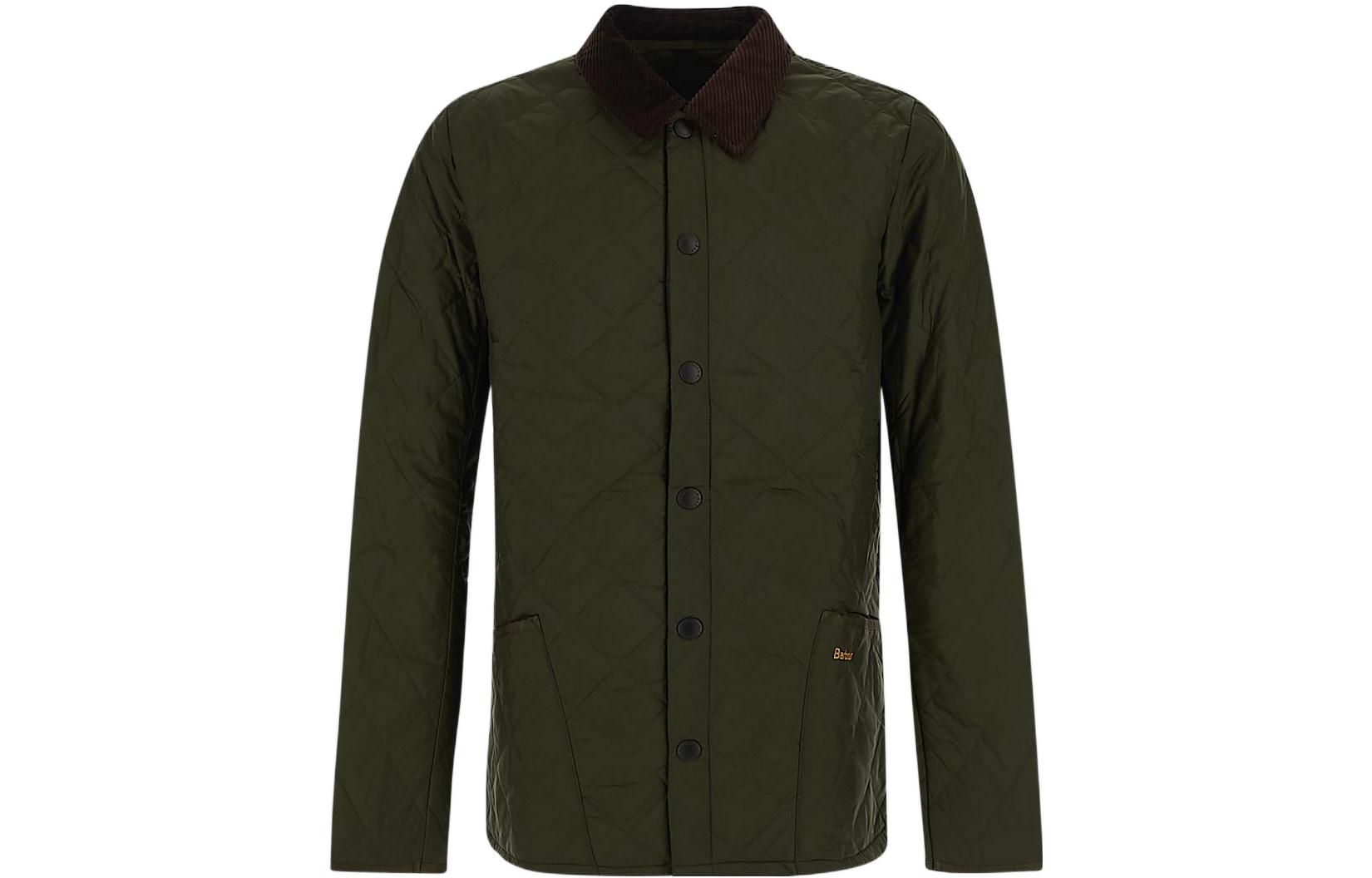BARBOUR Heritage Lidde Quilted Collar Jacket Military Green Men’s Outerwear. MQU0240MQU-OL71