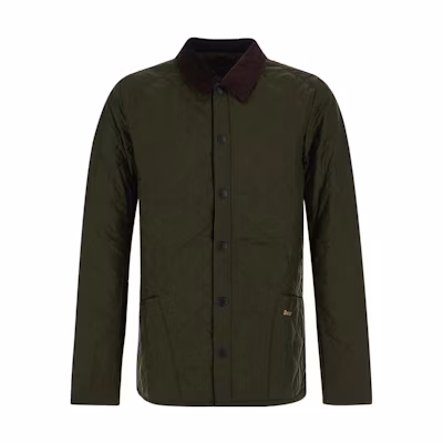 BARBOUR Heritage Lidde Quilted Collar Jacket Military Green Men’s Outerwear. MQU0240MQU-OL71