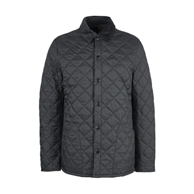 Barbour Heritage Liddesdale Quilted Jacket Charcoal Gray Cotton Coat MQU0240CH72