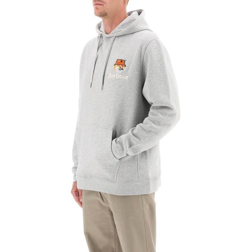 Barbour Hooded Sweatshirt with Animal Print Embroidery - Grey MOL0569GREYM 圖 3