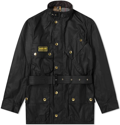 BARBOUR International 黑色蠟棉外套 立領設計專業騎士風格夾克。 MWX0004BK51 Order BARBOUR International 黑色蠟棉外套 立領設計專業騎士風格夾克。 MWX0004BK51