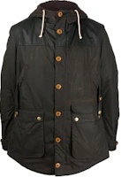 Barbour Khaki Green Hooded Puffer Jacket with Drawstring and Zipper MWX0698MWX0L71 Barbour Khaki Green Hooded Puffer Jacket with Drawstring and Zipper MWX0698MWX0L71