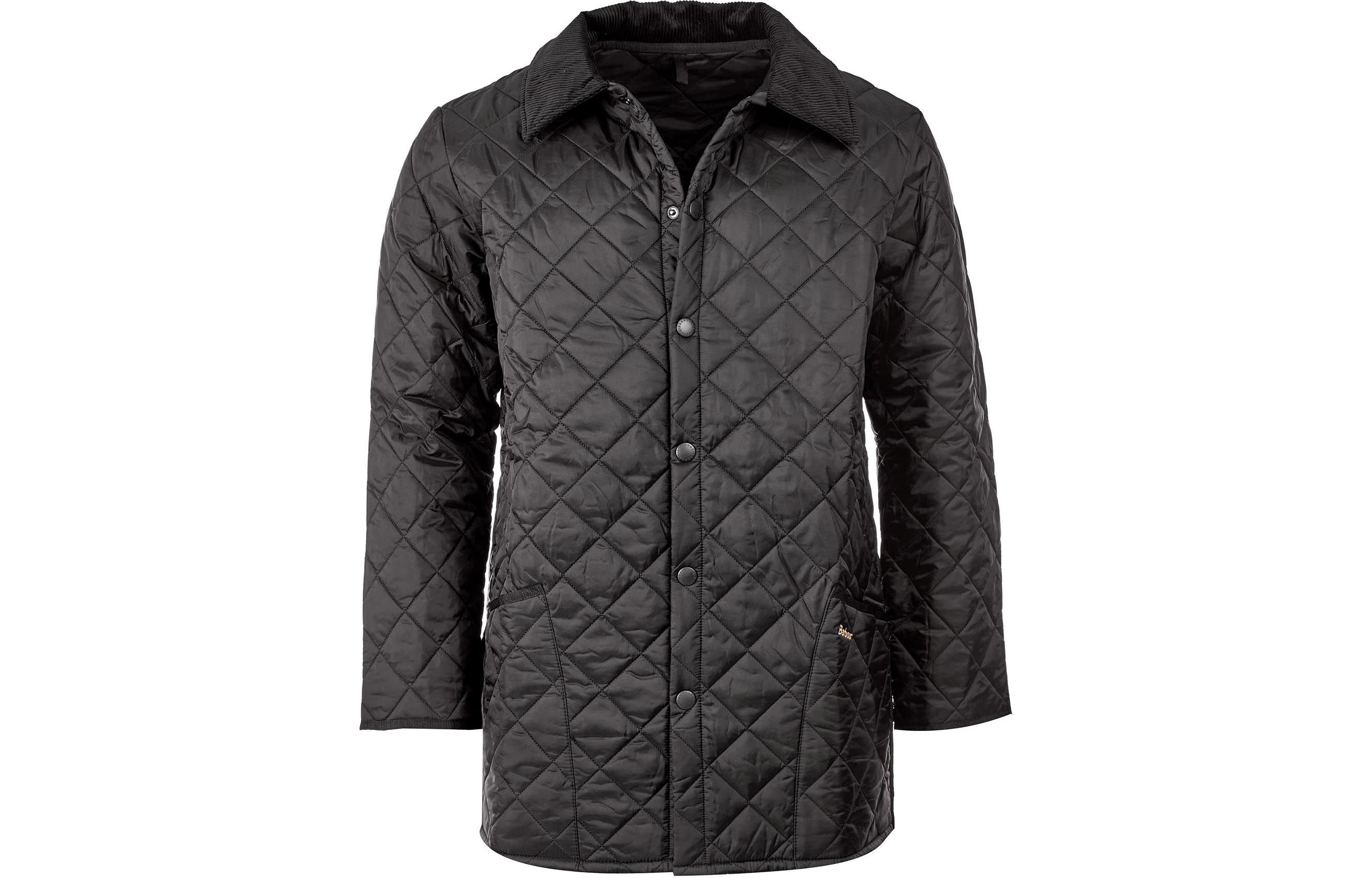 Barbour Liddesdale Quilted Jacket Black Cotton Collar Coat MQU0001BK91