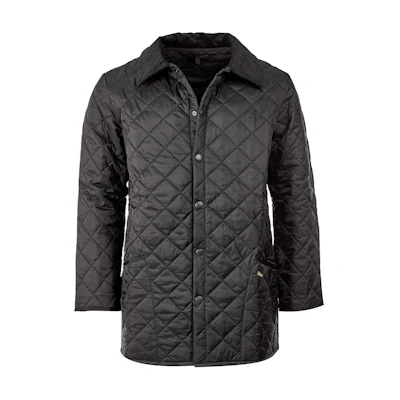 Barbour Liddesdale Quilted Jacket Black Cotton Collar Coat MQU0001BK91