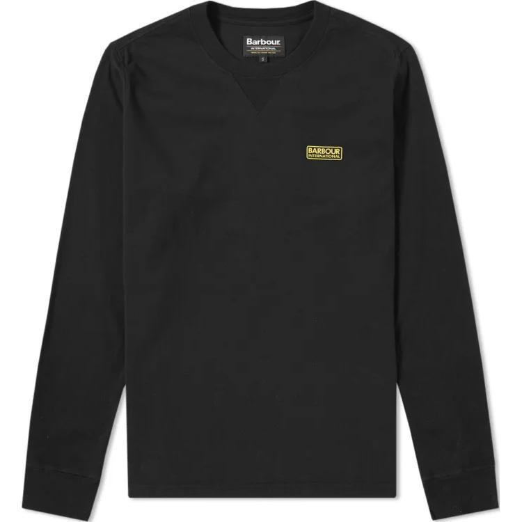 Barbour Logo Crewneck Pullover Sweatshirt Black MTS0342BK31