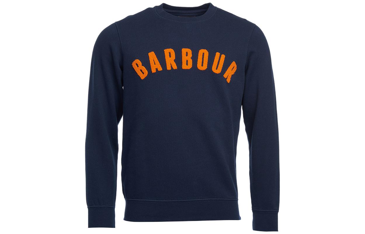 Barbour Logo Embroidered Crewneck Sweatshirt Navy Blue MOL0321-BU