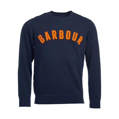 Barbour Logo Embroidered Crewneck Sweatshirt Navy Blue MOL0321-BU