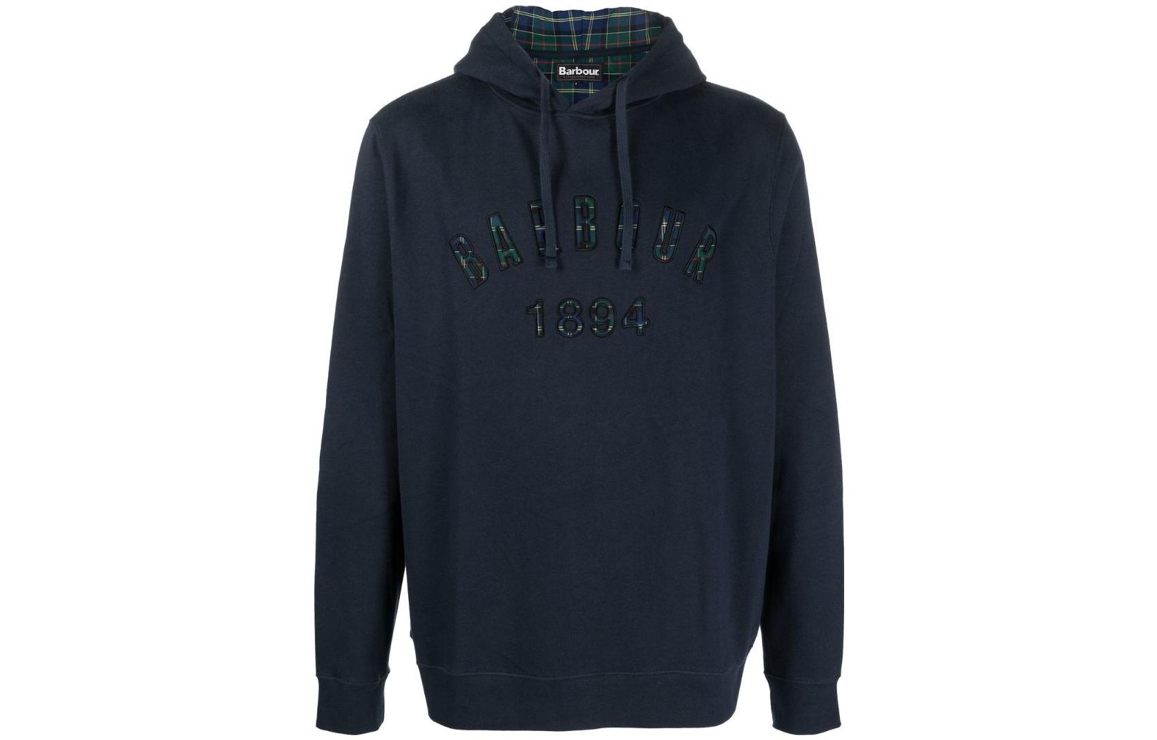 Barbour Logo Embroidered Hoodie Navy Blue () MOL0412NY91
