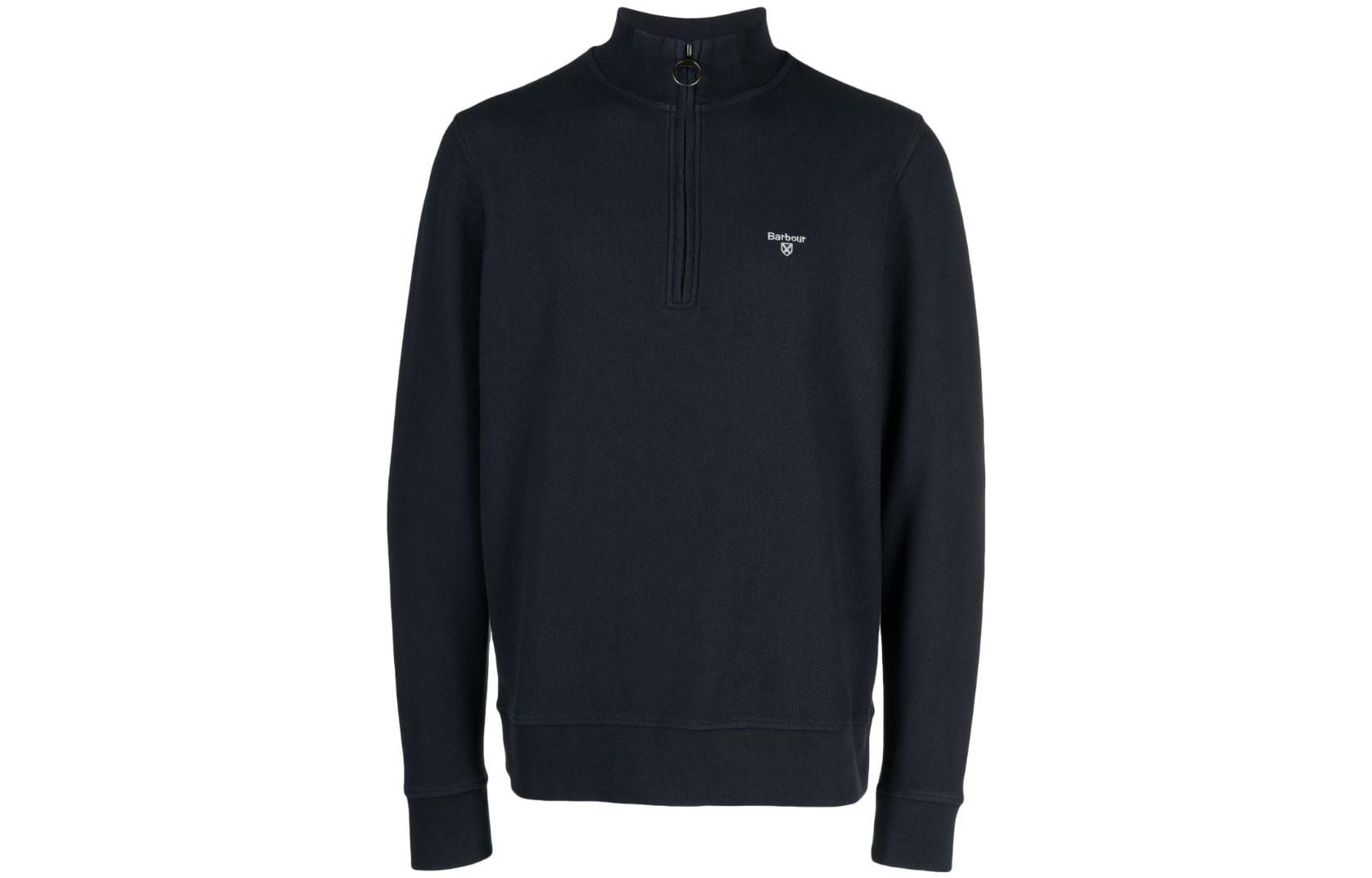 Barbour Logo High Neck Long Sleeve Sweatshirt Navy Blue () MOL0526NY91