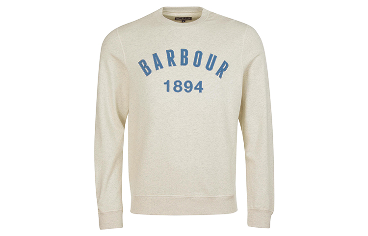 Barbour Logo Lettering Crewneck Sweatshirt Off-White MOL0300-WH