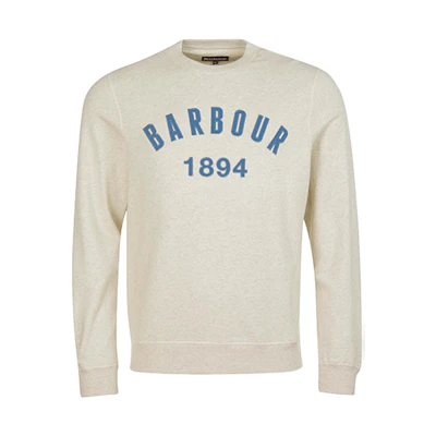 Barbour Logo Lettering Crewneck Sweatshirt Off-White MOL0300-WH