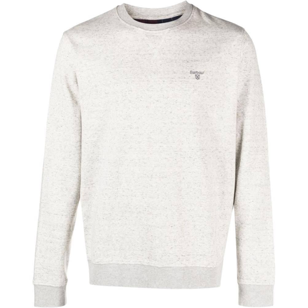 Barbour Logo Print Crewneck Long Sleeve Sweatshirt Men’s Light Grey MOL0471GY52
