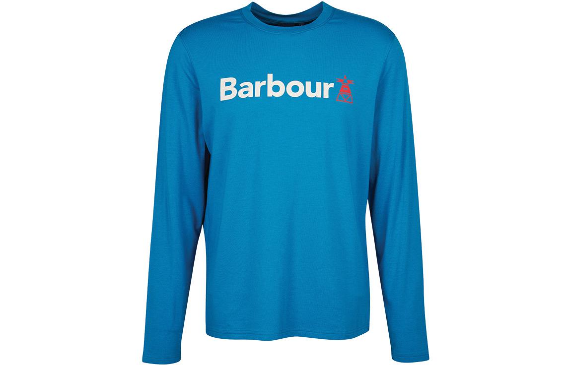Barbour Logo Print Crewneck Sweatshirt Men’s Blue MTS1056-BU