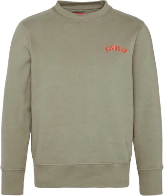 Barbour Logo Print Crewneck Sweatshirt Olive Green MOL0590OL51 Buy Barbour Logo Print Crewneck Sweatshirt Olive Green MOL0590OL51