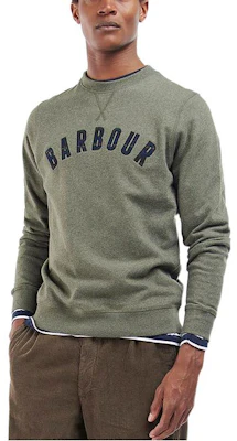 Barbour Logo Printed Plaid Sweatshirt Green MOL0410-GN Buy Barbour Logo Printed Plaid Sweatshirt Green MOL0410-GN