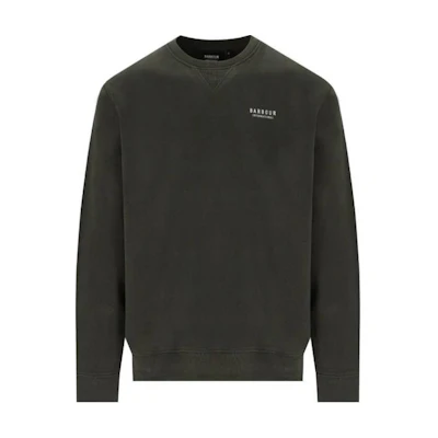 Barbour Logo Skull Crewneck Sweatshirt Green ( Long-Sleeve) MOL0547GN13
