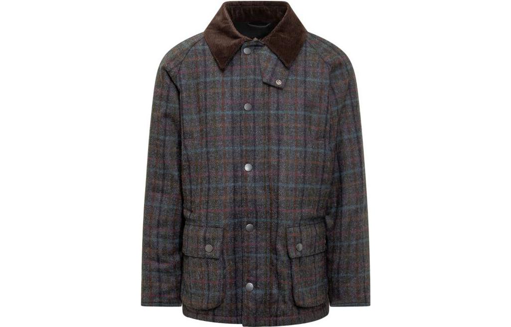 Barbour Long-Sleeve Check Collar Jacket MWO0277NY51