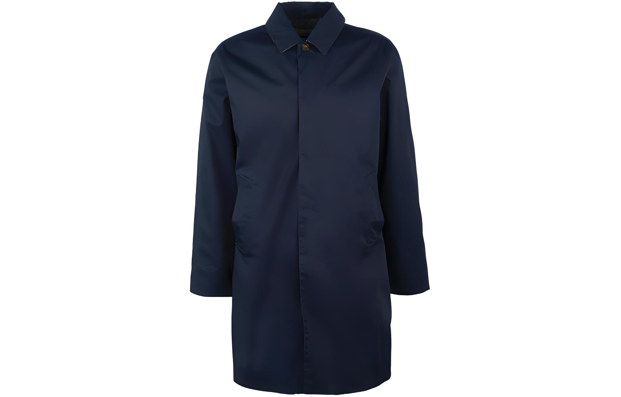 Barbour Lorden Navy Blue Mid-Length Jacket for Men - Long Sleeve Casual Coat MWB0835NY72