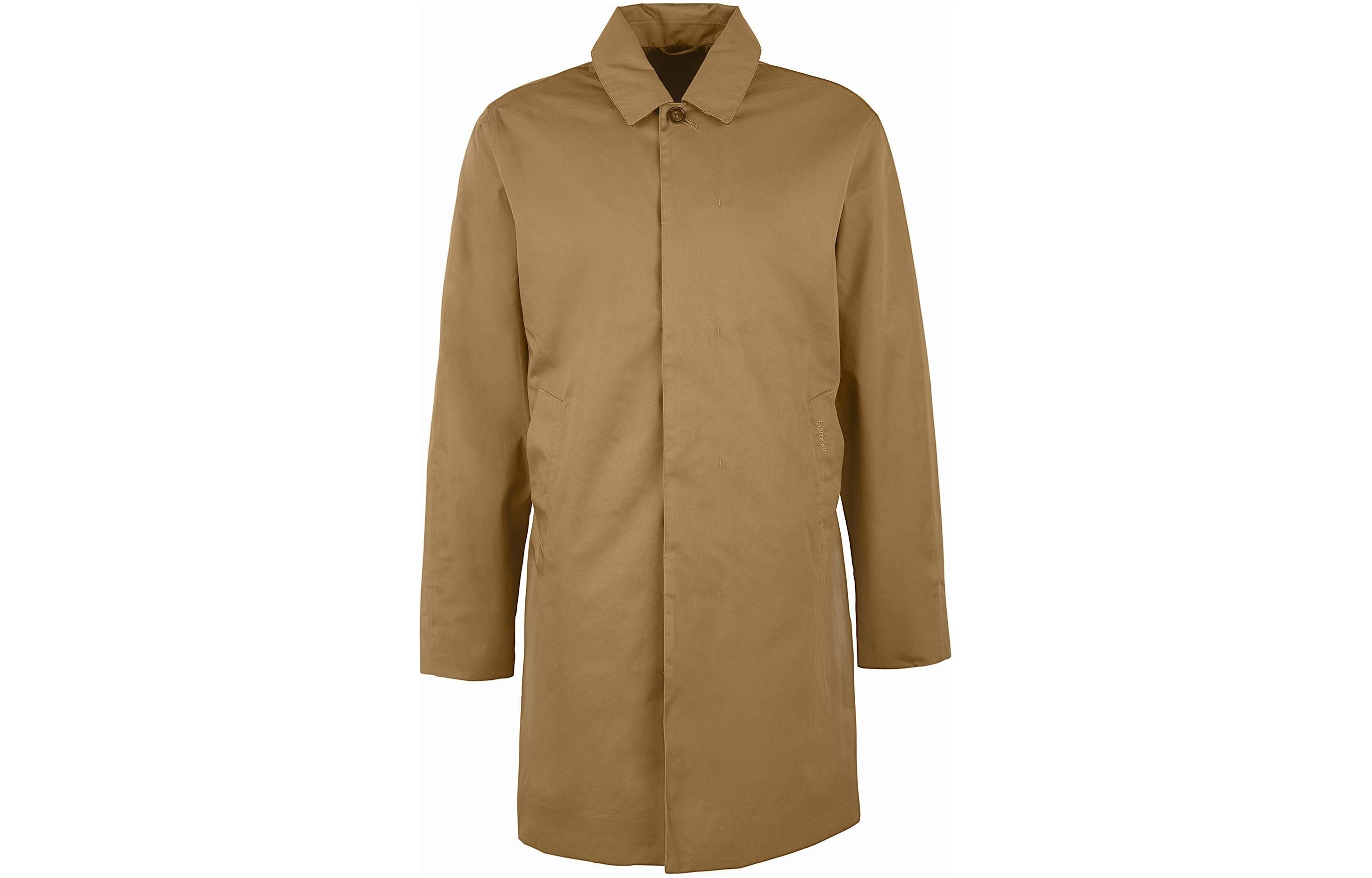 Barbour Lorden Tan Long-Sleeve Mid-Length Jacket with Solid Collar MWB0835BE52