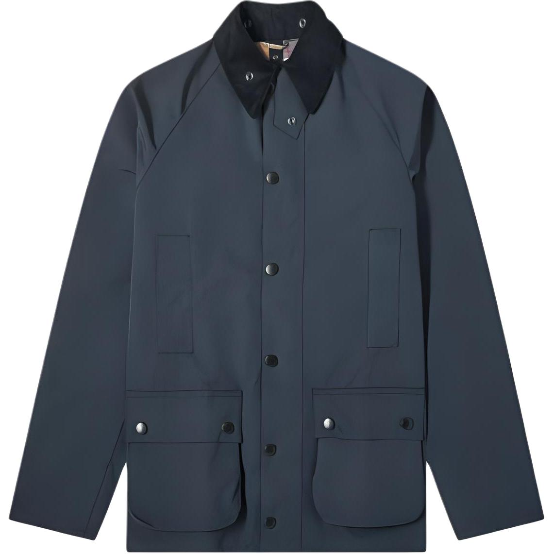 Barbour Men’s Solid Navy Blue Single-Breasted Long Sleeve Jacket MCA0595NY51