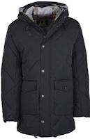 Barbour Mid-Length Quilted Hooded Jacket Solid Black MQU1555-BK Barbour Mid-Length Quilted Hooded Jacket Solid Black MQU1555-BK
