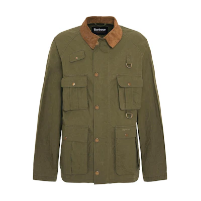 Barbour Modified Transport Casual Jacket Multi-Pocket Zip Relaxed Fit - Dark Green MCA0966GN31