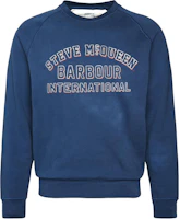 Barbour Navy Blue Letter Graphic Crewneck Sweatshirt MOL0609NY55 Barbour Navy Blue Letter Graphic Crewneck Sweatshirt MOL0609NY55