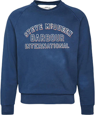 Barbour Navy Blue Letter Graphic Crewneck Sweatshirt MOL0609NY55 Buy Barbour Navy Blue Letter Graphic Crewneck Sweatshirt MOL0609NY55