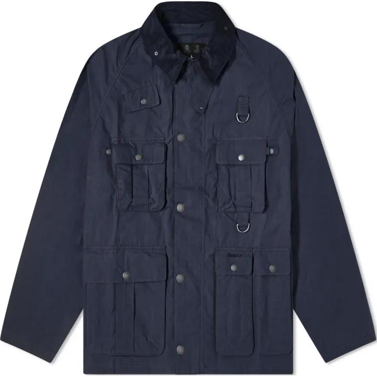 Barbour Navy Blue Long Sleeve Collared Jacket with Button Closure MCA0966-NY71