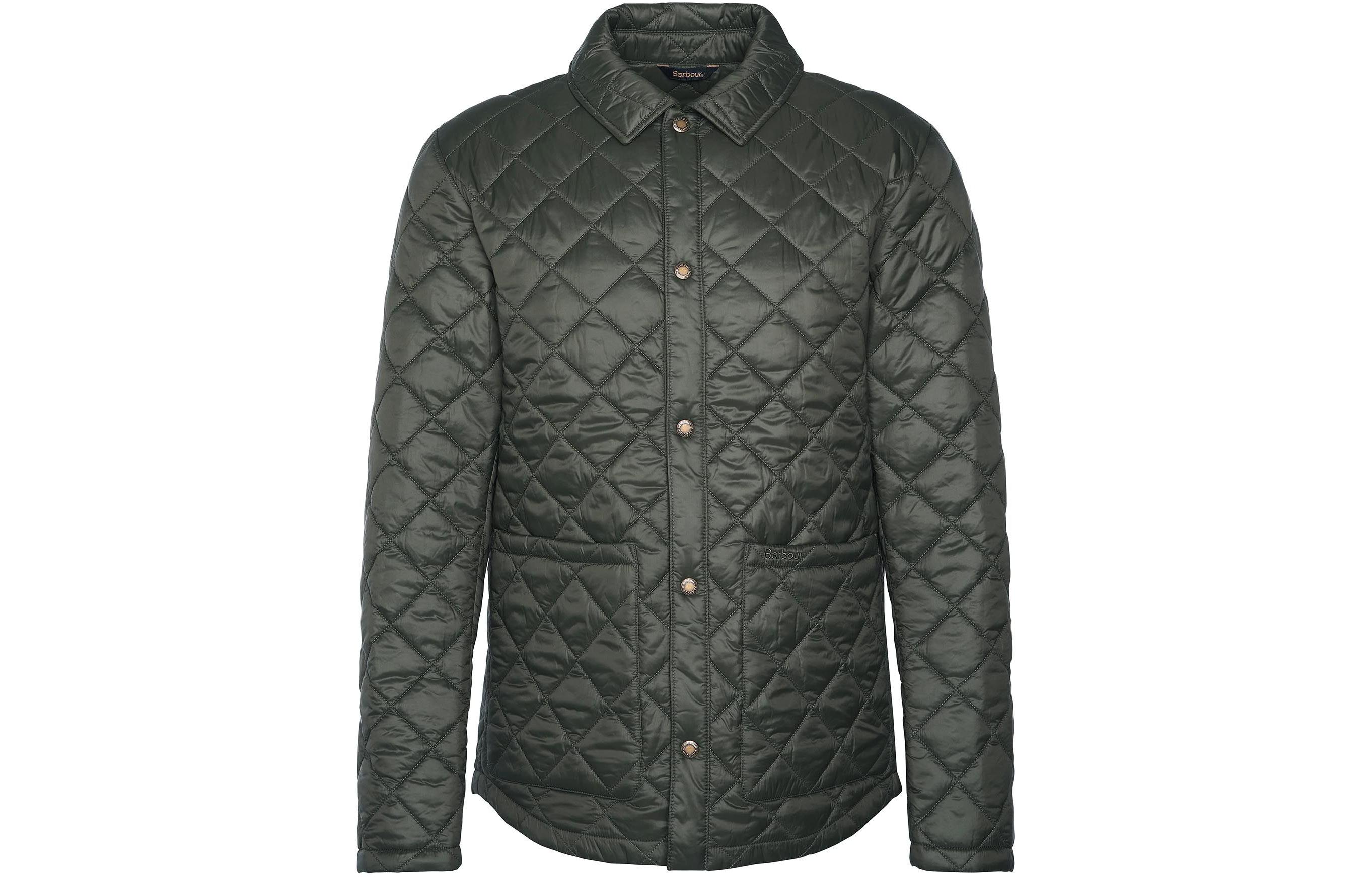 Barbour Newton Quilted Jacket Olive Green Single-Breasted Cotton Outerwear MQU1767OL51