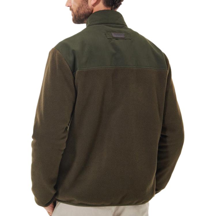 Barbour Olive Colorblock Zip-Up Jacket with Stand Collar MFL0147OL71 圖 3