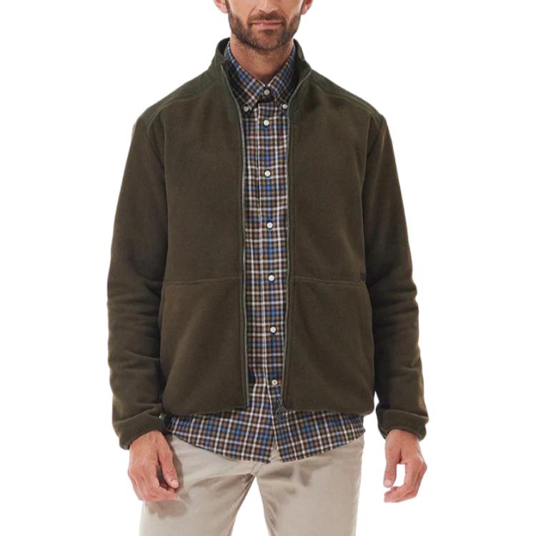 Barbour Olive Colorblock Zip-Up Jacket with Stand Collar MFL0147OL71 圖 4