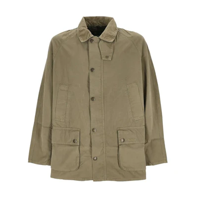 Barbour Olive Green Collared Single-Breasted Long Sleeve Jacket MCA0792MCAOL12
