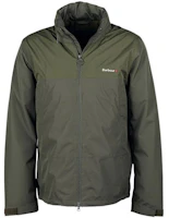 Barbour Olive Green Colorblock Logo Print Zip-Up Jacket MWB1012OL51 Barbour Olive Green Colorblock Logo Print Zip-Up Jacket MWB1012OL51