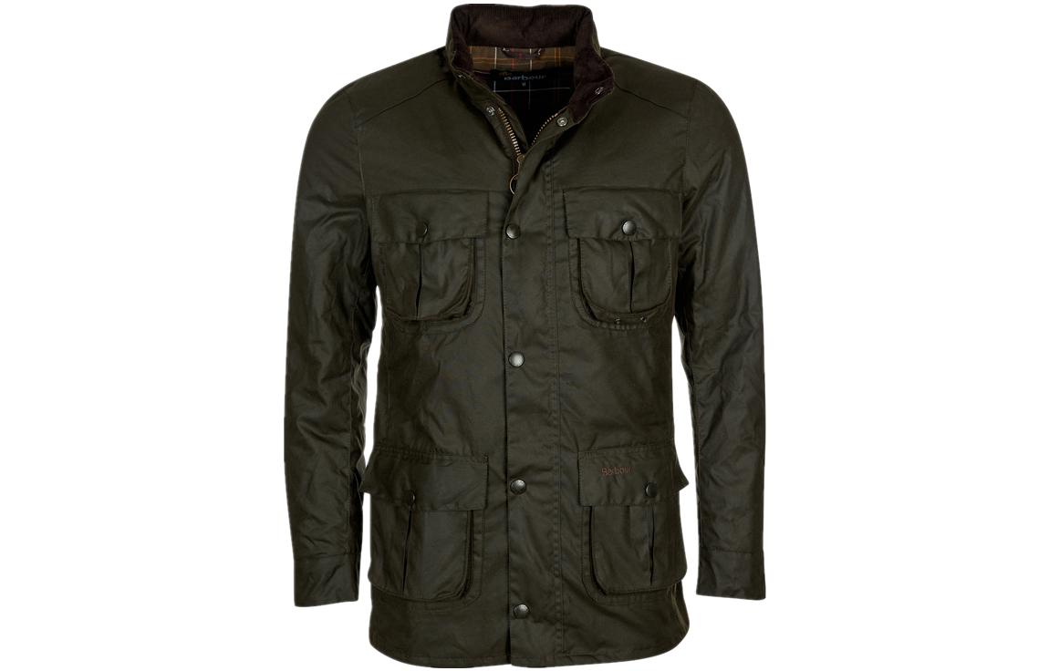 Barbour Olive Green Mid-Length Waxed Jacket MWX1898-GN