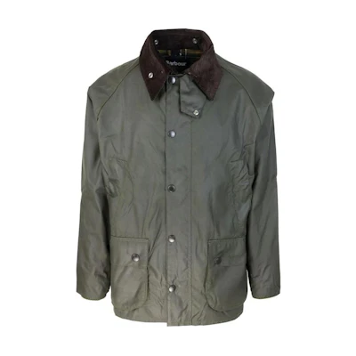 Barbour Olive Green Solid Single-Breasted Long Sleeve Jacket MWX0018OL99