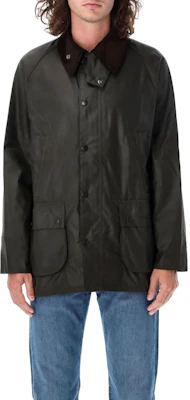 Barbour Olive Green Solid Single-Breasted Long Sleeve Jacket MWX0018OL99 Shop Barbour Olive Green Solid Single-Breasted Long Sleeve Jacket MWX0018OL99