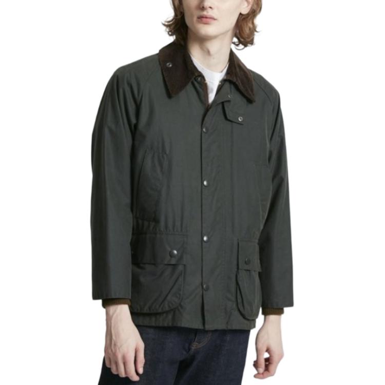 Barbour Olive Green Solid Single-Breasted Long Sleeve Jacket MWX0018OL99 圖 6